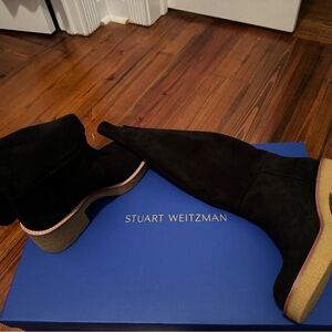Stuart Weitzman Black Suede Boots